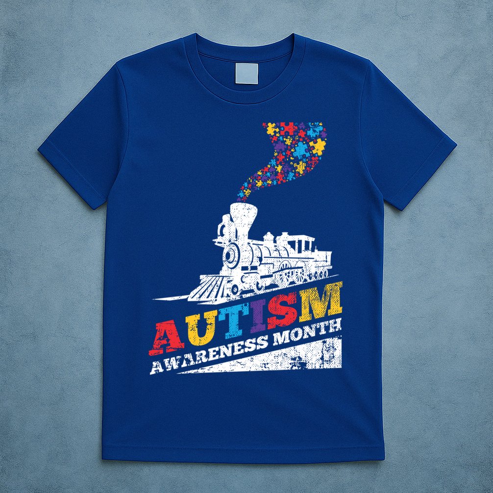 Autism Puzzle Train Toy Gift Support Autism Awareness Great Gift T-Shirt