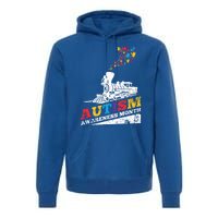 Autism Puzzle Train Toy Gift Support Autism Awareness Great Gift Premium Hoodie