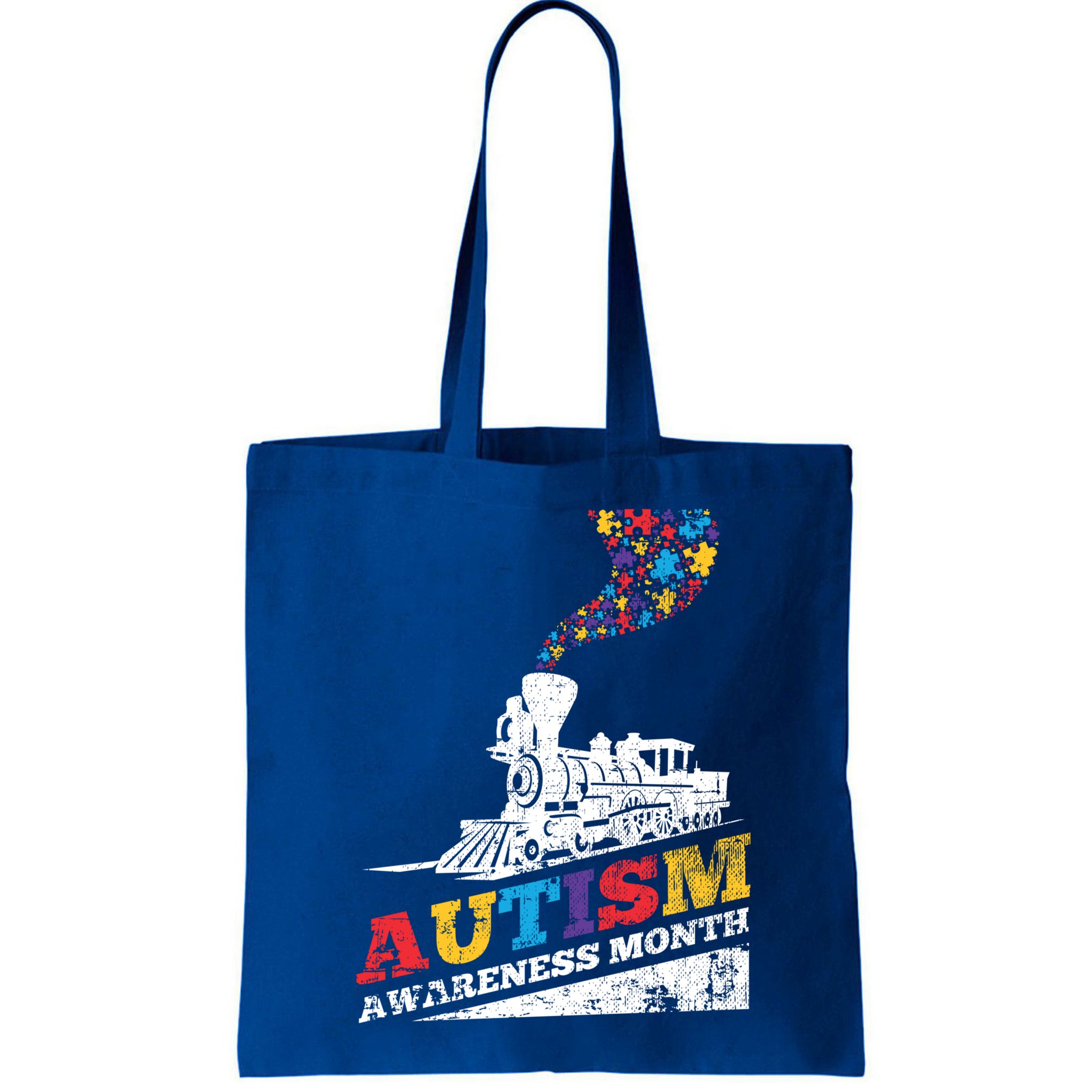 Autism Puzzle Train Toy Gift Support Autism Awareness Great Gift Bag