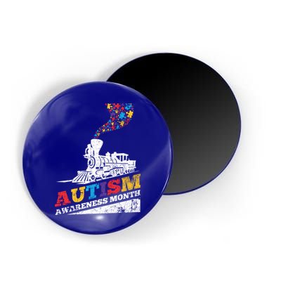 Autism Puzzle Train Toy Gift Support Autism Awareness Great Gift Magnet