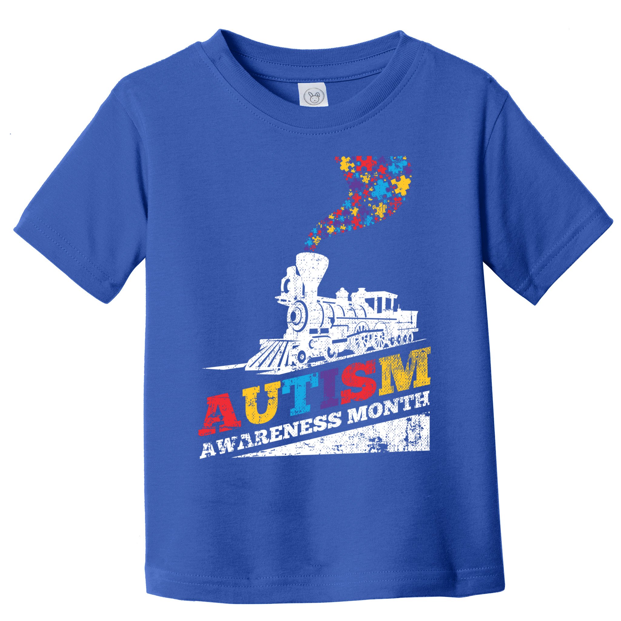 Autism Puzzle Train Toy Gift Support Autism Awareness Great Gift Toddler T-Shirt