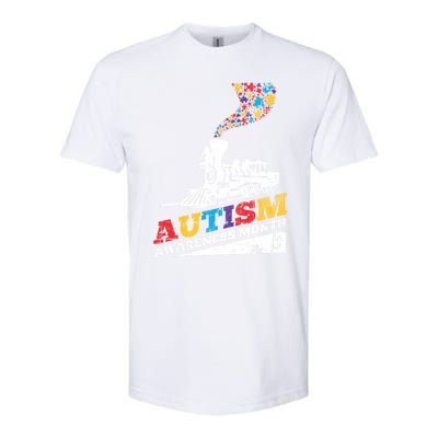 Autism Puzzle Train Toy Gift Support Autism Awareness Great Gift Softstyle CVC T-Shirt