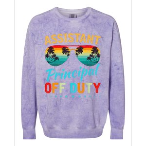 Assistant Principal Teacher Off Duty Last Day Of School Colorblast Crewneck Sweatshirt