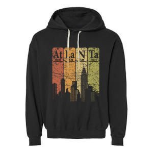 Atlanta Periodic Table Elements Atlanta Skyline Retro Garment-Dyed Fleece Hoodie