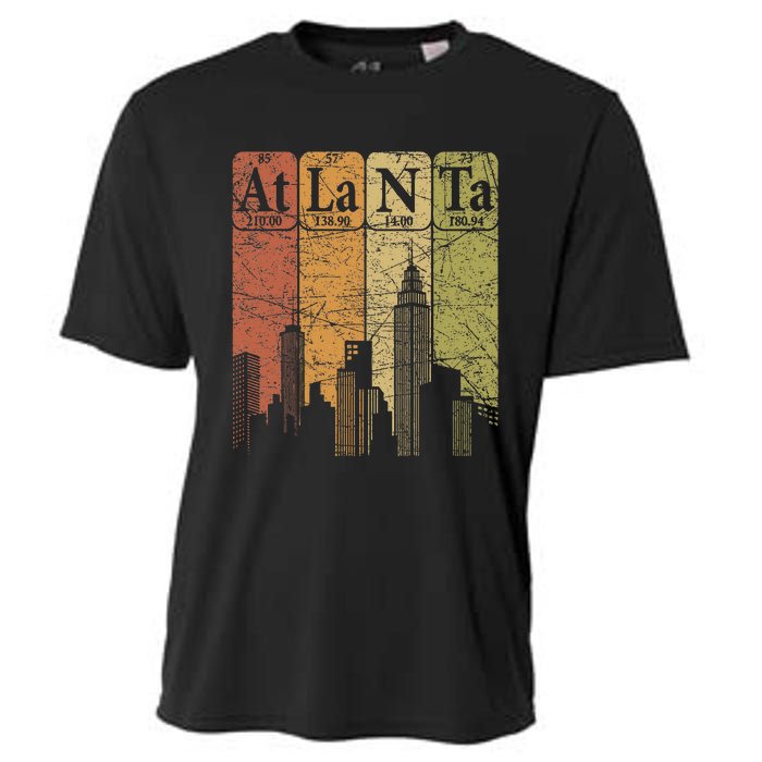 Atlanta Periodic Table Elements Atlanta Skyline Retro Cooling Performance Crew T-Shirt