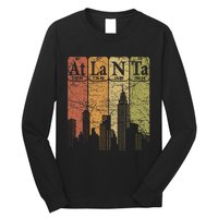 Atlanta Periodic Table Elements Atlanta Skyline Retro Long Sleeve Shirt