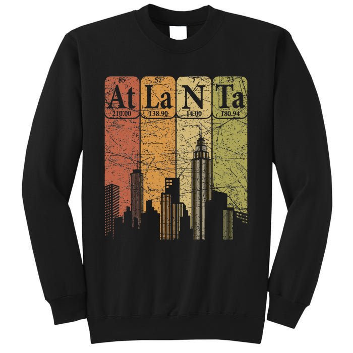 Atlanta Periodic Table Elements Atlanta Skyline Retro Sweatshirt