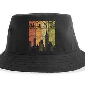 Atlanta Periodic Table Elements Atlanta Skyline Retro Sustainable Bucket Hat