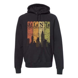 Atlanta Periodic Table Elements Atlanta Skyline Retro Premium Hoodie