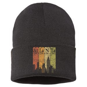 Atlanta Periodic Table Elements Atlanta Skyline Retro Sustainable Knit Beanie