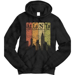 Atlanta Periodic Table Elements Atlanta Skyline Retro Tie Dye Hoodie