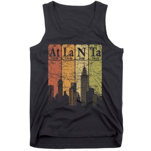 Atlanta Periodic Table Elements Atlanta Skyline Retro Tank Top