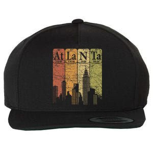 Atlanta Periodic Table Elements Atlanta Skyline Retro Wool Snapback Cap