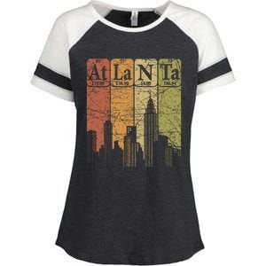 Atlanta Periodic Table Elements Atlanta Skyline Retro Enza Ladies Jersey Colorblock Tee