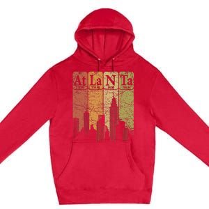 Atlanta Periodic Table Elements Atlanta Skyline Retro Premium Pullover Hoodie