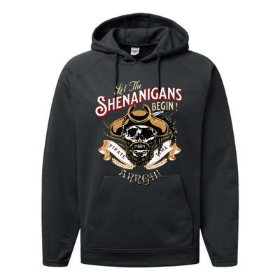 ARRGH Pirate Time Let The Shenanigans Begin Pirate Performance Fleece Hoodie