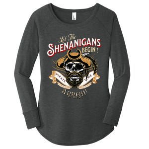 ARRGH Pirate Time Let The Shenanigans Begin Pirate Women's Perfect Tri Tunic Long Sleeve Shirt