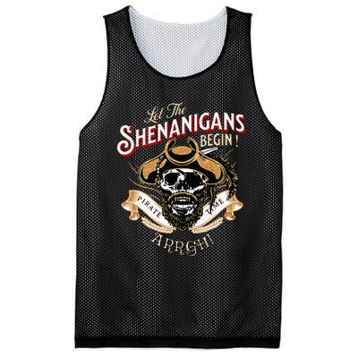 ARRGH Pirate Time Let The Shenanigans Begin Pirate Mesh Reversible Basketball Jersey Tank