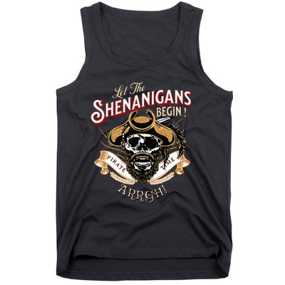 ARRGH Pirate Time Let The Shenanigans Begin Pirate Tank Top