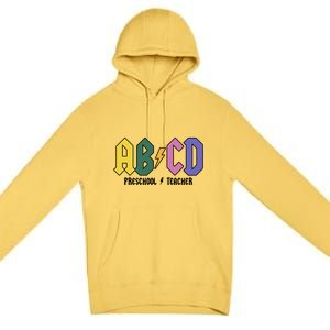 ABCD Preschool Teacher Rock And Roll Premium Pullover Hoodie