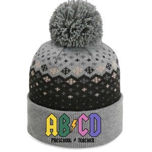 ABCD Preschool Teacher Rock And Roll The Baniff Cuffed Pom Beanie