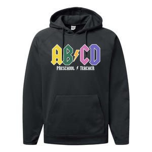 ABCD Preschool Teacher Rock And Roll Performance Fleece Hoodie