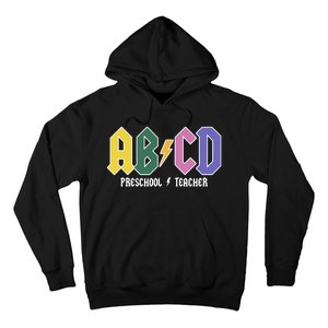 ABCD Preschool Teacher Rock And Roll Hoodie