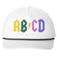 ABCD Preschool Teacher Rock And Roll Snapback Five-Panel Rope Hat