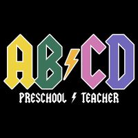 ABCD Preschool Teacher Rock And Roll 7-Panel Snapback Hat