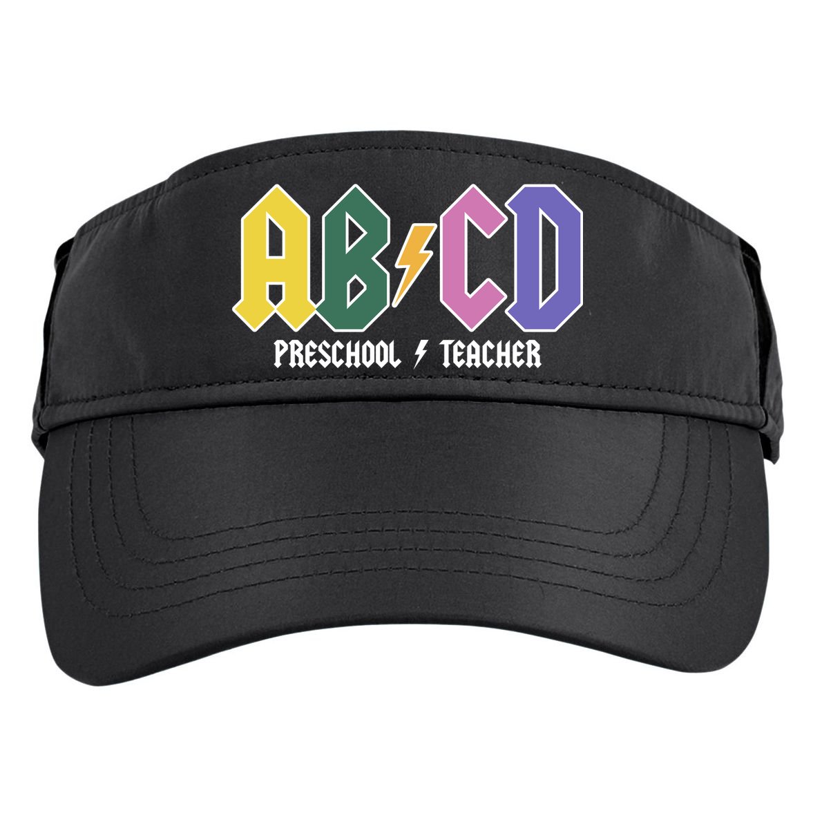 ABCD Preschool Teacher Rock And Roll Adult Drive Performance Visor