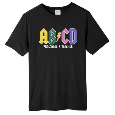 ABCD Preschool Teacher Rock And Roll Tall Fusion ChromaSoft Performance T-Shirt