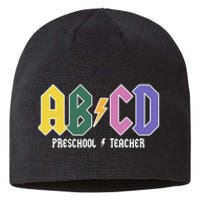 ABCD Preschool Teacher Rock And Roll Sustainable Beanie