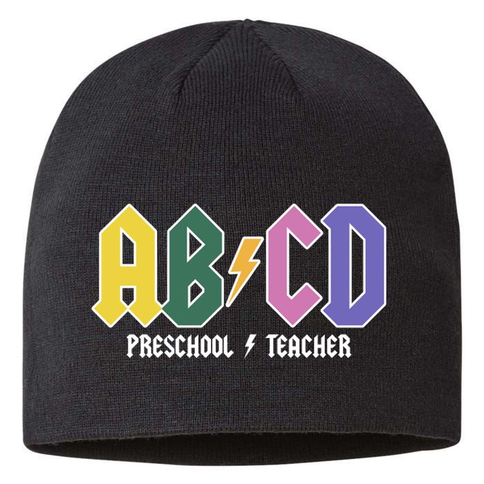 ABCD Preschool Teacher Rock And Roll Sustainable Beanie