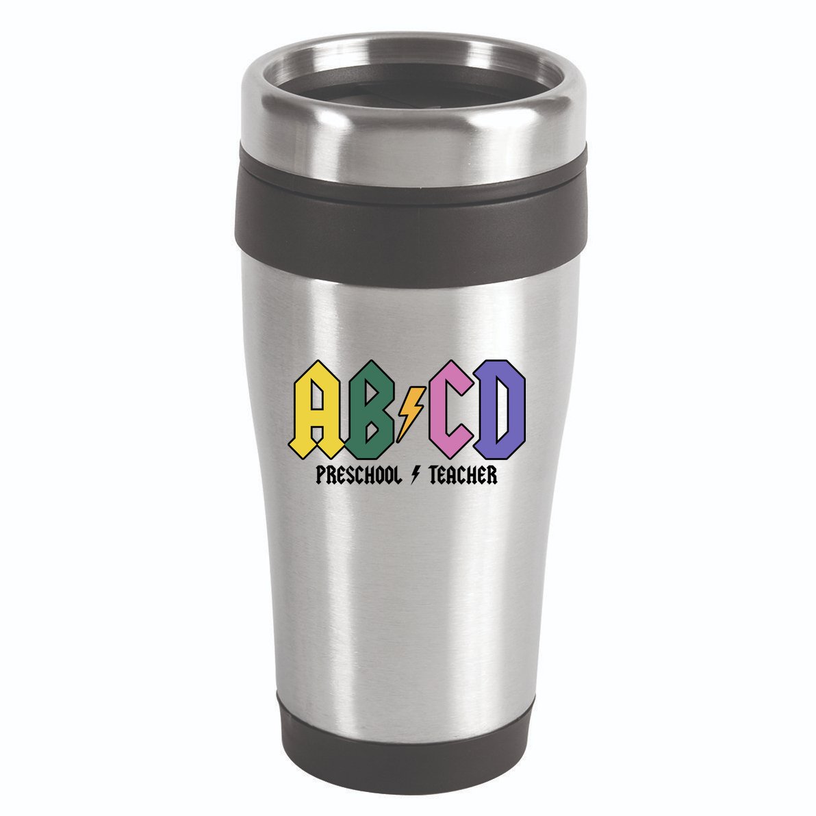 ABCD Preschool Teacher Rock And Roll 16oz Travel Tumbler
