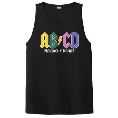 ABCD Preschool Teacher Rock And Roll PosiCharge Competitor Tank