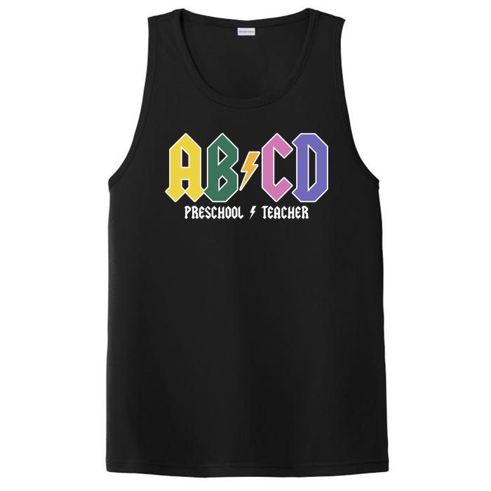 ABCD Preschool Teacher Rock And Roll PosiCharge Competitor Tank