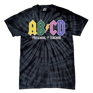 ABCD Preschool Teacher Rock And Roll Tie-Dye T-Shirt