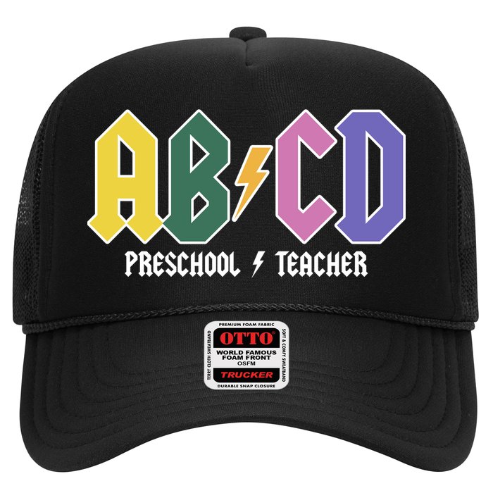 ABCD Preschool Teacher Rock And Roll Trucker Hat