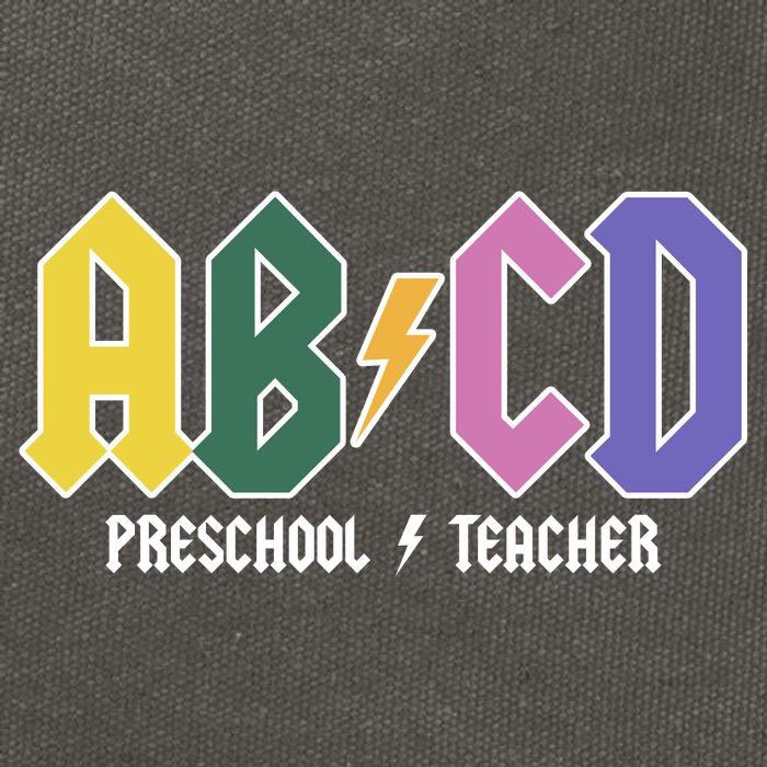 ABCD Preschool Teacher Rock And Roll Cotton Canvas Backpack