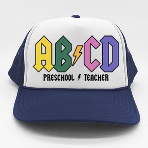 ABCD Preschool Teacher Rock And Roll Trucker Hat