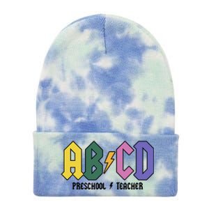 ABCD Preschool Teacher Rock And Roll Tie Dye 12in Knit Beanie