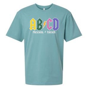 ABCD Preschool Teacher Rock And Roll Sueded Cloud Jersey T-Shirt