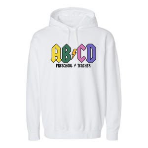 ABCD Preschool Teacher Rock And Roll Garment-Dyed Fleece Hoodie