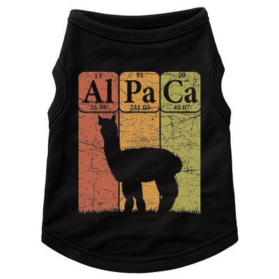 Alpaca Periodic Table Elements Llama Alpaca Vintage Doggie Tank