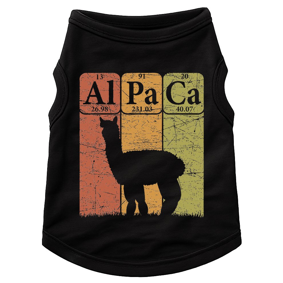 Alpaca Periodic Table Elements Llama Alpaca Vintage Doggie Tank