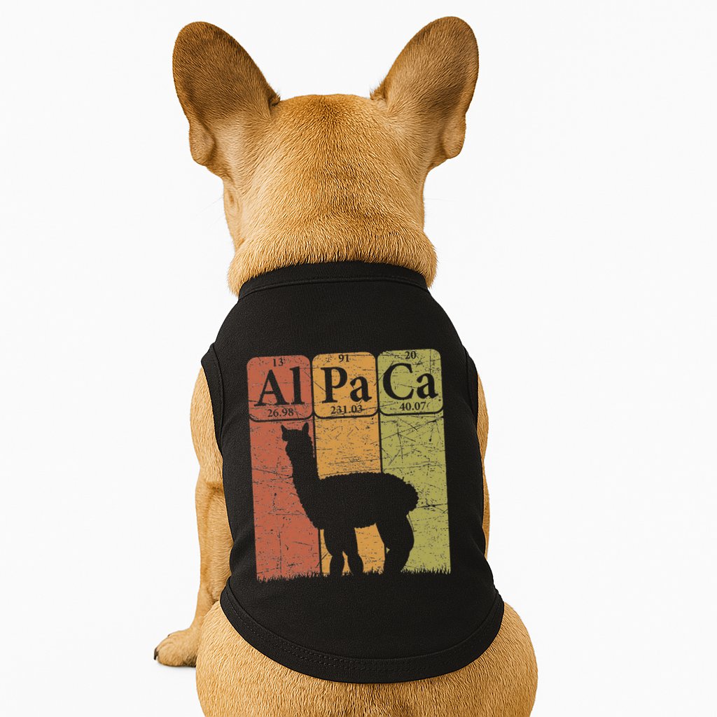 Alpaca Periodic Table Elements Llama Alpaca Vintage Doggie Tank