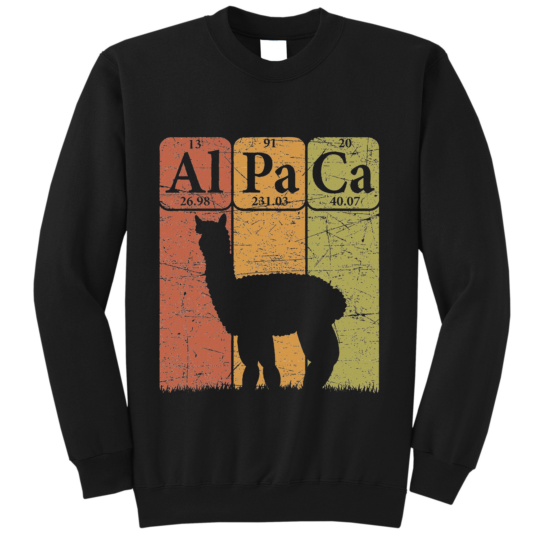 Alpaca Periodic Table Elements Llama Alpaca Vintage Sweatshirt