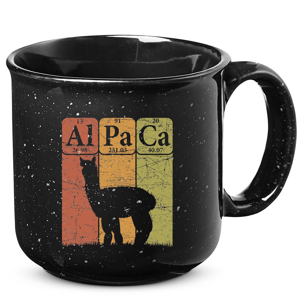 Alpaca Periodic Table Elements Llama Alpaca Vintage 15oz Campfire Ceramic Mug