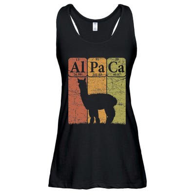 Alpaca Periodic Table Elements Llama Alpaca Vintage Ladies Essential Flowy Tank