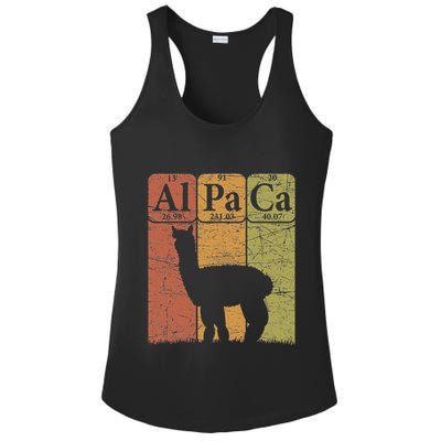 Alpaca Periodic Table Elements Llama Alpaca Vintage Ladies PosiCharge Competitor Racerback Tank